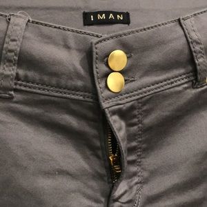 I M A N. Size 12 pants look of jeans. 5 POCKET W  iman logo on right back pocket
